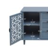 2 Door 3 Drawer Cabinet, American Furniture, Suitable For Bedroom, Living Room, Study - Blue - Image 6