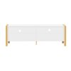 Modern Minimalist TV Stand For TVs Up To 75", Entertainment Center Media Console Cabinet With 2 Spacious Cabinets For Living Room - White - Image 8