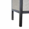 Faux Leather Nightstand, 3 Drawer - Black - Image 7