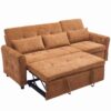 2 In 1 Sofa 3 Seater Sofa With Sofa Bed And Reversible Recliner - Orange - Image 17