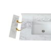 Engineered Marble Stone Bathroom Sink Side Splash - Bianco Carrara Wenato - Image 2