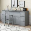 Full Size Murphy Bed With Drawers, Cabinets, And USB Ports - Gray - Image 21