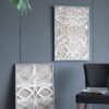 Leaf Shadow Box Wall Decor (Set of 2) - White / Gray - Image 6