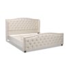 Fontana - King Wingback Upholstered Platform Bed Frame - Sky Neutral Beige - Image 4