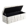 Upholstered Fabric Storage Ottoman Bench With Safety Hinge For Bedroom & Living Room - Beige - Image 20