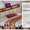 Queen Size Upholstered Platform Bed With A Hydraulic Storage System, LED And USB Charging (Without Mattress) - Natural - Image 23