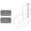 Aluminium Alloy Bathtub Shower Door With SGCC Tempered Glass - Brushed Nickel - Image 10