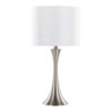 Lenuxe - Contemporary Semi Gloss Table Lamp (Set of 2) - Nickel / White - Image 2