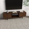Alexa - Mid-Century Modern Style TV Stand - Dark Brown / Wood - Image 11