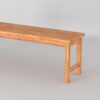 Modern Slat Top Solid Wood Patio Bench - Brown - Image 5