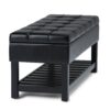 Saxon - Storage Ottoman Bench - Midnight Black - Image 3