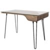 Avery - Mid-Century Modern Desk - Walnut / Clear / Black - Image 3