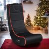 Foldable Gaming Chair With Onboard Speakers, Bluetooth Connection - Black / Red - Image 4