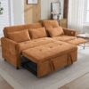2 In 1 Sofa 3 Seater Sofa With Sofa Bed And Reversible Recliner - Orange - Image 4