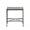 Outdoor Square Side Table With X Shaped Iron Frame - Black - Image 8