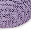 Bordeaux - Knitted Cotton Round Pouf Ottoman - Lavender - Image 4