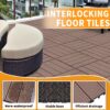 Wood Plastic Composite Deck Tiles (Set of 20), Sustainable Composite Decking Resist Rust, Water, Weather, Easy To Diy & Maintain, Ideal For Patios, Balconies, Rooftops - Coffee - Image 9