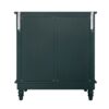 Hollow Carved 2 Door Accent Cabinet With Adjustable Shelf, Sideboard Buffet For Entryway, Living Room Or Bedroom - Blackish Green - Image 8