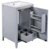 Modern 20.3" Bathroom Vanity With Sink And Functional Storage - Gray - Image 11