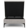 Rebecca - Coffee Table Storage Ottoman With Lift Up Lid - Gray - Image 3