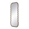 Oversized Wooden Floor Mirror With Unique Frame - Brown - Image 3