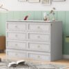 Queen Murphy Bed Elegantly Designed With Large Drawers - White - Image 14