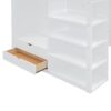 Full Size Loft Bed With Desk, Wardrobes, 4 Drawers And 4 Shelves - White - Image 13
