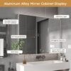 Aluminium Medicine Cabinet Mirror With LED Light And Defogging Function - Gray - Image 9