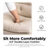 Large Size Swivel Home Office Desk Chair Armless Office Room Chair - Beige - Image 8