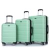 3 Piece Luggage Sets Pc Lightweight & Durable Expandable Suitcase With Two Hooks, Double Spinner Wheels, Tsa Lock, (21/25/29) - Light Green - Image 4