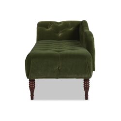 Samuel - Tufted Roll Arm Chaise Lounge - Olive Green