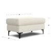 Ava - Mid Century Ottoman - Cream - Image 14