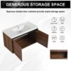 36" Bathroom Vanity Set With Resin Countertop Sink And 2 Doors - Brown - Image 20