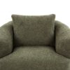 360° Swivel Chair, Chenille Upholstered Barrel Sofa Chair With Throw Pillow, For Living Room, Office - Green - Image 18