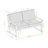 Contemporary Solid Wood Slat Back Patio Loveseat - Natural - Image 5