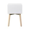 Modern Side Table With 2 Drawer, Mid-Century Storage Cabinet For Bedroom - White - Image 6