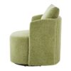 360° Swivel Chair, Accent Barrel Armchair, Upholstered With Curved Design - Green - Image 14