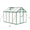 Newly Marketed Gain Height Windproof Aluminum Greenhouse 6 X 8 Ft Polycarbonate Greenhouse Raised Base And Anchor Aluminum Heavy Duty Walk - In Greenhouses For Outdoor Backyard In All Season - Green - Image 7