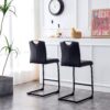 Chair Barstool Dining Counter Height Chair (Set of 2) - Black - Image 3