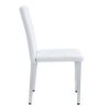 (Set of 4) Backrest Chairs With Silver Metal Legs The Perfect Combination, Suitable For Minimalist And Modern Home Styles - White / Silver - Image 20