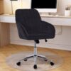Adjustable Ergonomic Office Chair, Swivel Backrest Seat - Black - Image 4