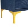 Modern 4 Door Sideboard With Creative Carved Surface And Adjustable Shelves - Light Blue - Image 14