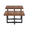 Perfectly Integrating Modern And Scandinavian Styles Double Deck Coffee Table - Walnut - Image 11