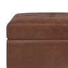 Oregon - Storage Ottoman Bench With Tray - Distressed Saddle Brown - Image 8