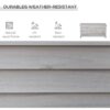 Outsunny - 75 Gallon Wooden Deck Box, Outdoor Storage Container With Aerating Gap & Weather-Fighting Finish - Gray - Image 6