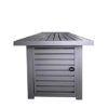 Outdoor Fire Pit Table With Lid Durable Construction - Gray - Image 2