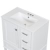 Bathroom Vanity, Modern Bathroom Cabinet With Sink Combo Set, Bathroom Storage Cabinet With A Soft Closing Door And 3 Drawers, Solid Wood Frame - White - Image 18