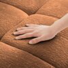 3 Seater Sofa Set With Ottoman And Pillows, Textured, High Resilience Cushions - Burnt Orange - Image 10