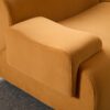 Sectional Sofa With Durable Fabric And High Density Sponge, Solid Wood Frame, 4 Seats - Orange - Image 9
