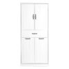 Modern Bathroom Storage Cabinet With 2 Laundry Baskets, 1 Drawer, Adjustable Shelf - White - Image 15